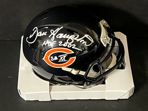 Dan Hampton Chicago Bears Auto Signed Mini Helmet Beckett SBXX and HOF 2002