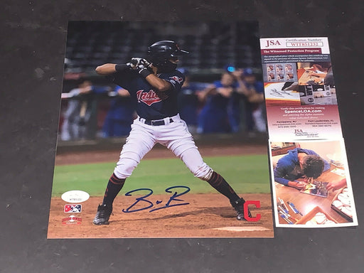 Brayan Rocchio Cleveland Indians Auto Signed 8x10 Photo JSA WITNESS COA