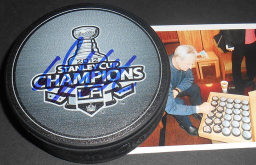Darryl Sutter LA Kings Autographed Signed 2012 Stanley Cup Champs Puck B3