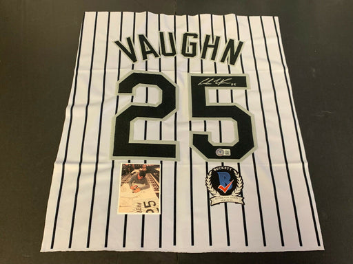 Andrew Vaughn Chicago White Sox Autographed Signed Jersey SWATCH 16x20 .