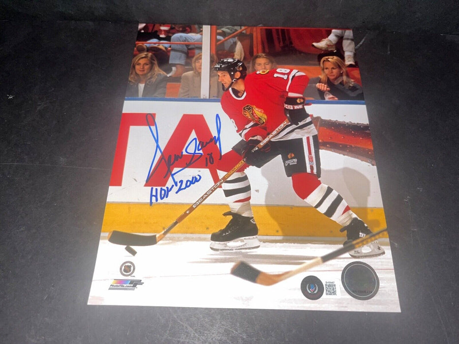 Denis Savard Chicago Blackhawks Autographed Signed 8x10 Beckett Hologram HOF 2000