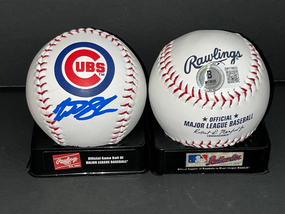 Matt Shaw Cubs Auto Signed LOGO Baseball Beckett WITNESS Hologram