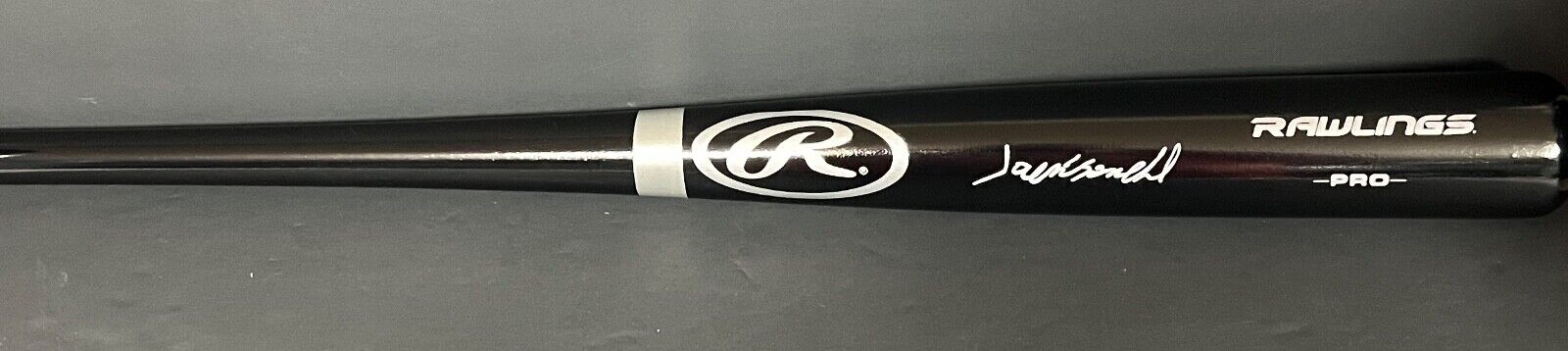 Jackson Chourio Brewers Auto Signed Bat Black Beckett WITNESS Hologram BAS