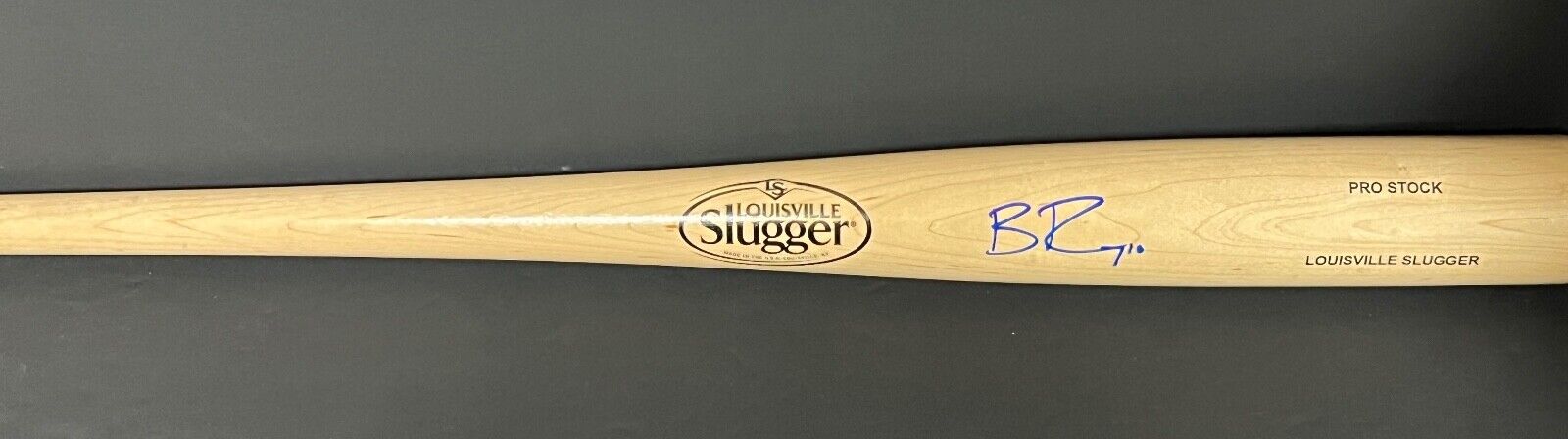 Bryan Reynolds Pirates Auto Signed Blonde Louisville Slugger Bat Full Size