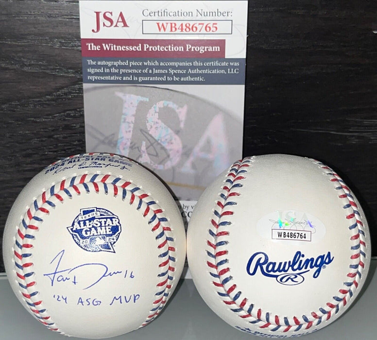 Jarren Duran Red Sox Signed 2024 All Star Baseball JSA Witness COA '24 ASG MVP