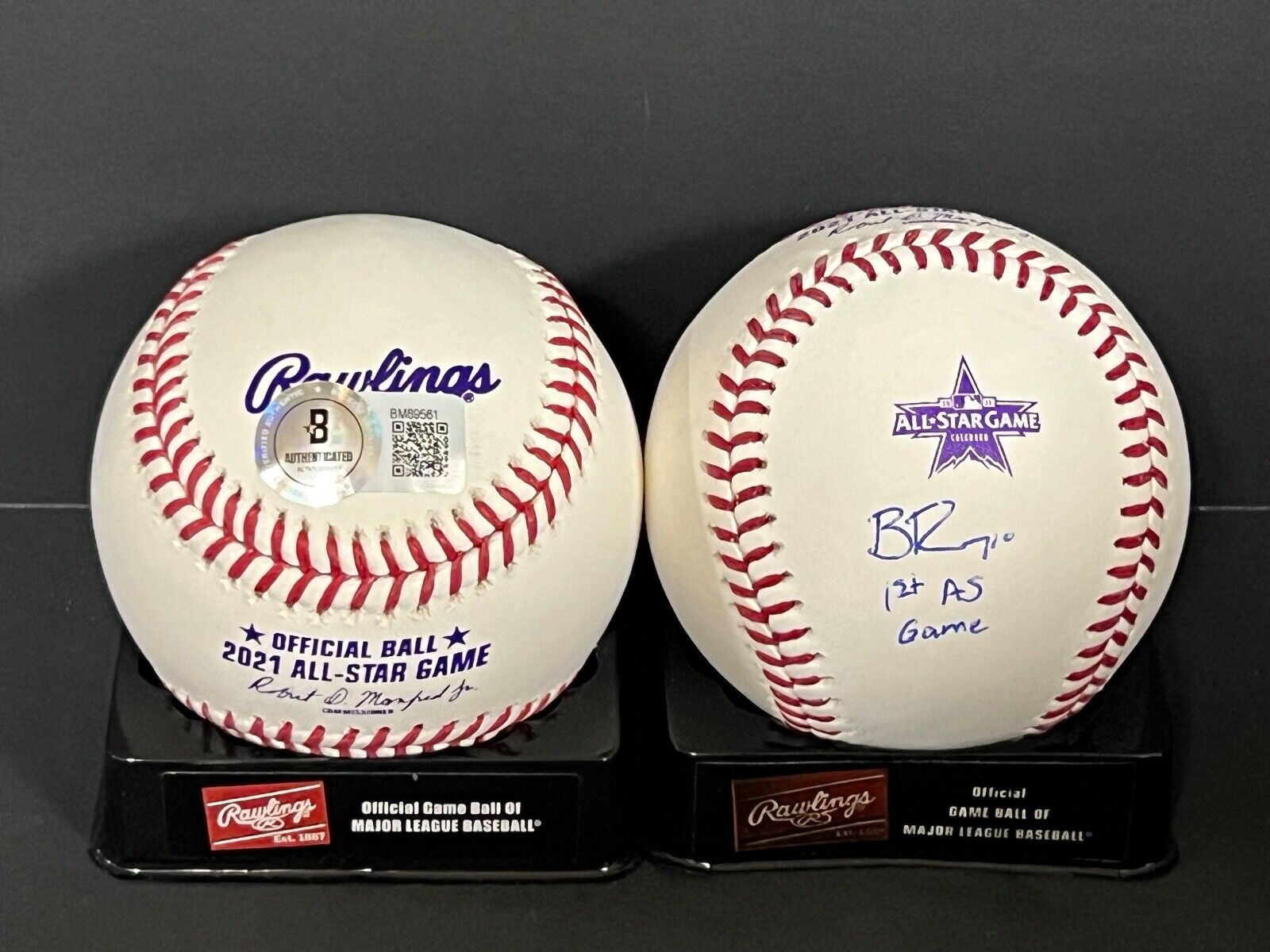 Bryan Reynolds Pirates Auto Signed 2021 All Star Baseball Beckett 1st AS Game