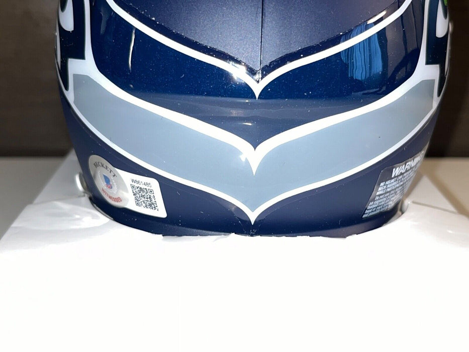 Tyrice Knight Seahawks Auto Signed Mini Helmet Beckett Witness Green Go Hawks