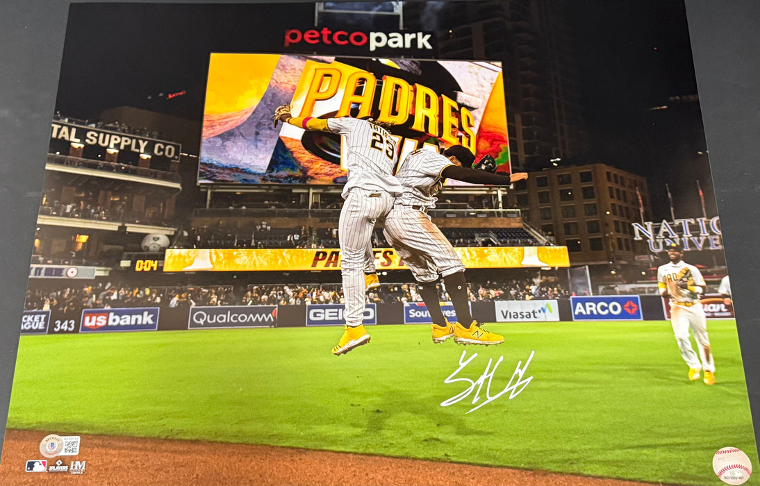 Trent Grisham Padres Auto Signed 16x20 Photo Beckett WITNESS Hologram Fernando Tatis
