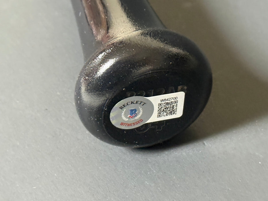 Ezequiel Tovar Rockies Auto Signed Rawlings Bat Black Beckett WITNESS Hologram BAS (Copy) (Copy)