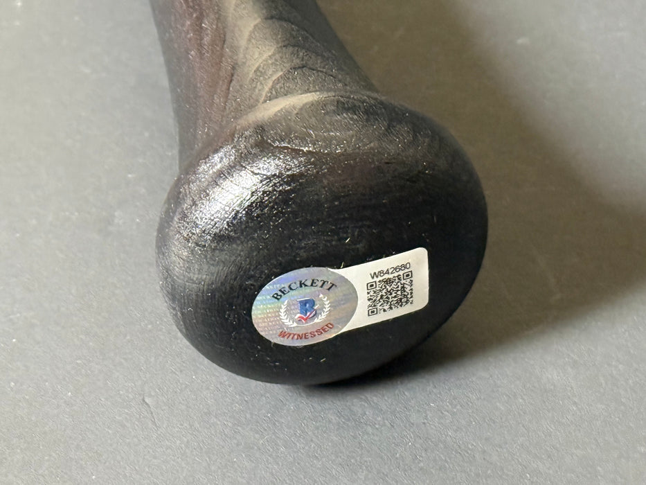 Ezequiel Tovar Rockies Auto Signed Louisville Slugger Bat Black Beckett WITNESS Hologram BAS (Copy)
