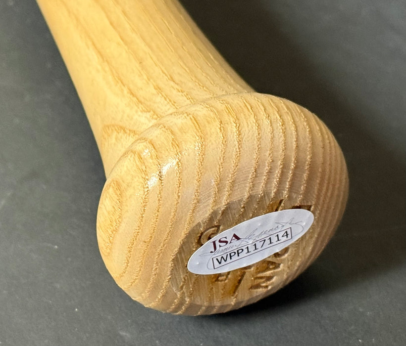 Jo Adell Los Angeles Angels JSA WITNESS COA Autographed Signed Bat Blonde
