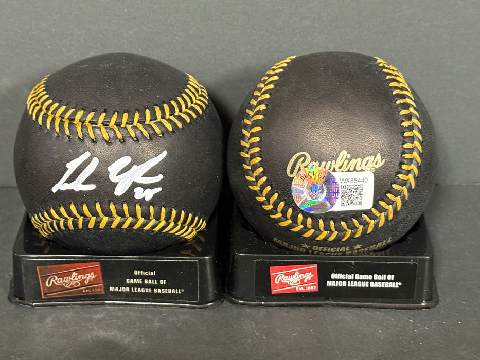 Andrew Vaughn Milwaukee Brewers Auto Signed BLACK Baseball Beckett WITNESS