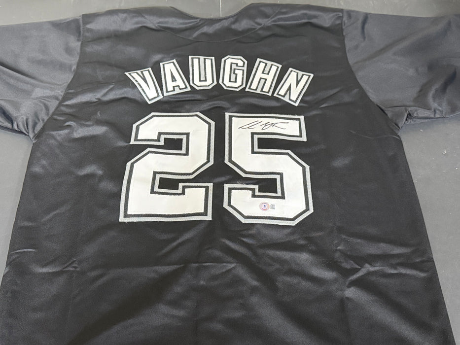Andrew Vaughn White Sox Autographed Signed Jersey Beckett WITNESS COA BLACK