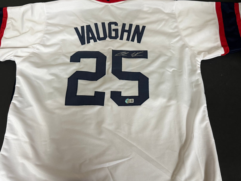 Andrew Vaughn White Sox Autographed Signed Jersey Beckett WITNESS COA Sunday Alternate 1983