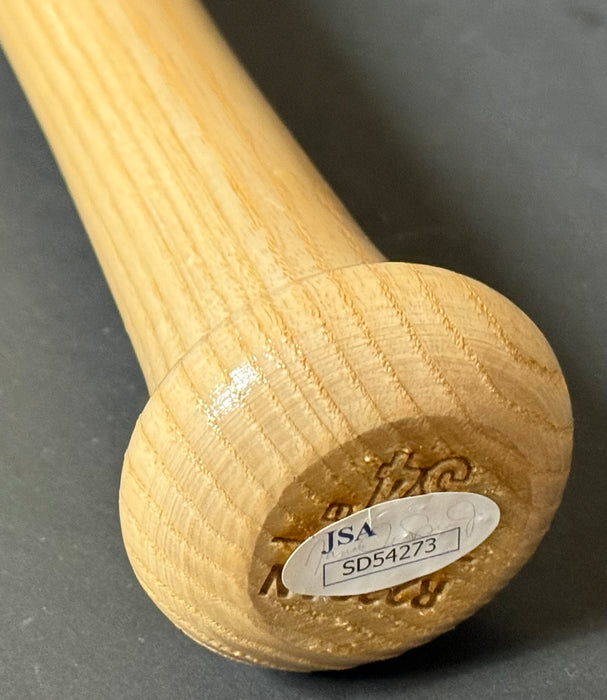 Keibert Ruiz Los Angeles Dodgers Signed Engraved Bat JSA Debut COA Blonde