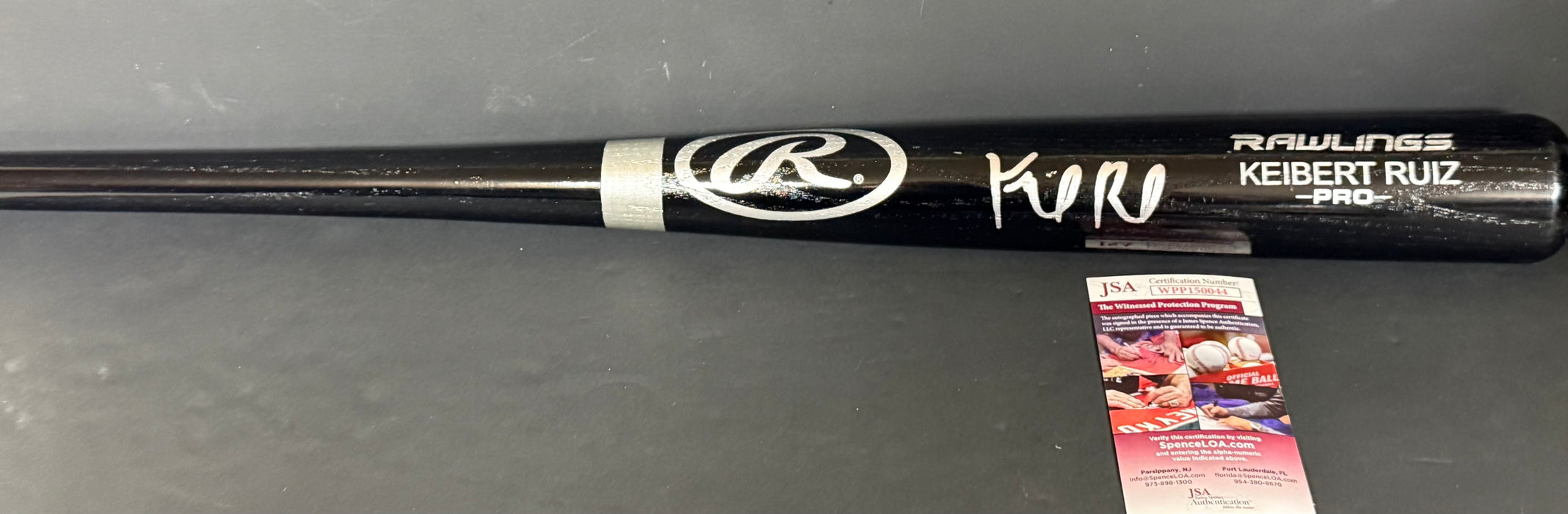 Keibert Ruiz Los Angeles Dodgers Signed Engraved Bat JSA WITNESS COA Black