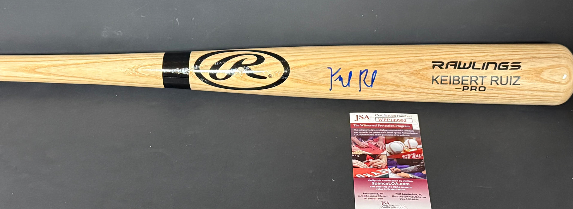 Keibert Ruiz Los Angeles Dodgers Signed Engraved Bat JSA WITNESS COA Blonde