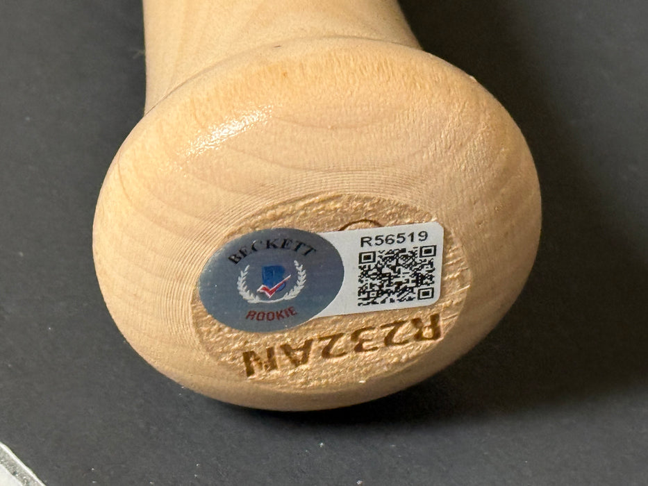 Jackson Chourio Brewers Auto Signed Bat Blonde Beckett Hologram BAS
