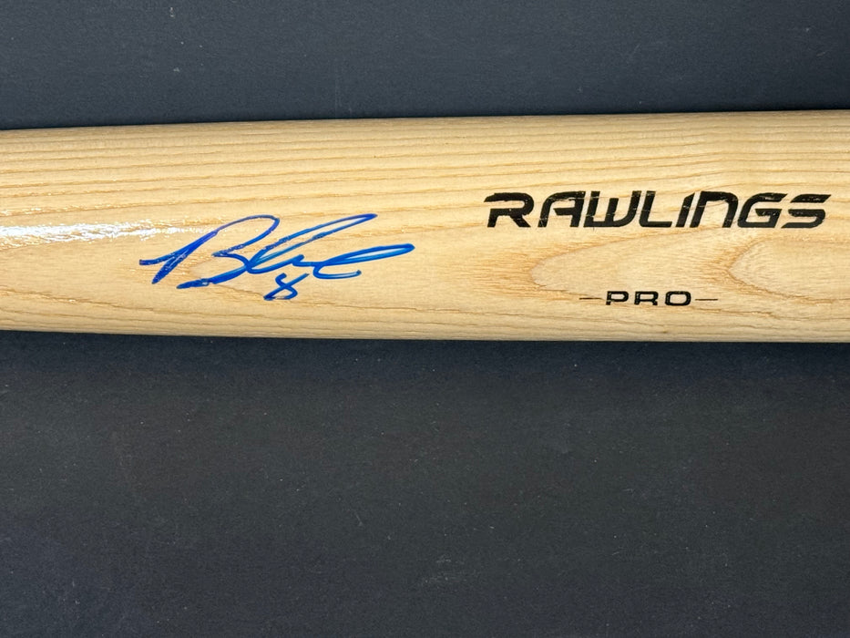 Brandon Lowe Pittsburgh Pirates Autographed Signed Blonde Bat BECKETT Sticker