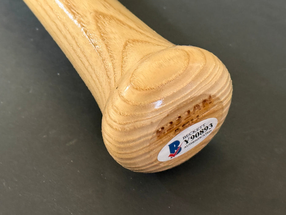 Brandon Lowe Pittsburgh Pirates Autographed Signed Blonde Bat BECKETT Sticker