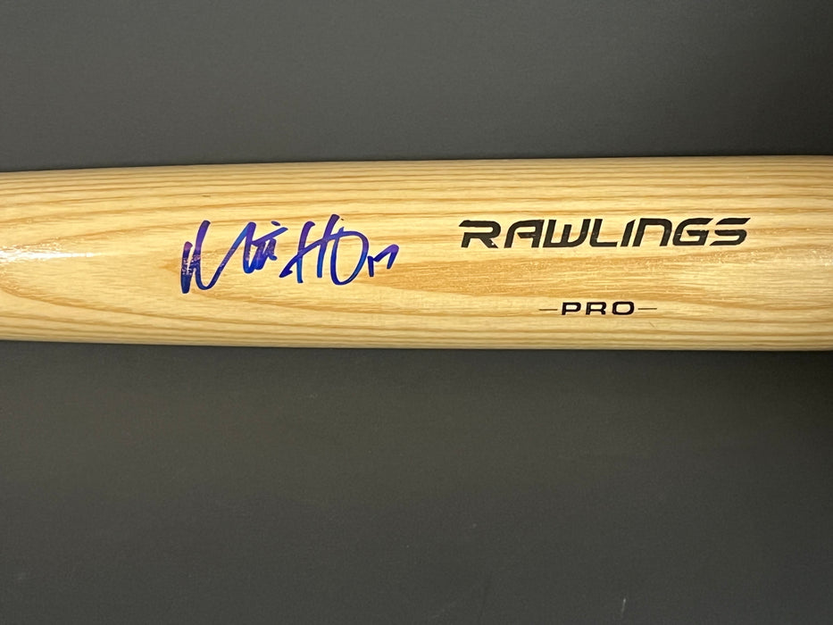 Mitch Haniger Seattle Mariners Signed Engraved Blonde Bat Beckett Hologram