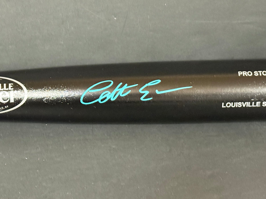 Colt Emerson Mariners Signed Black Bat Beckett WITNESS BAS Louisville Slugger Teal