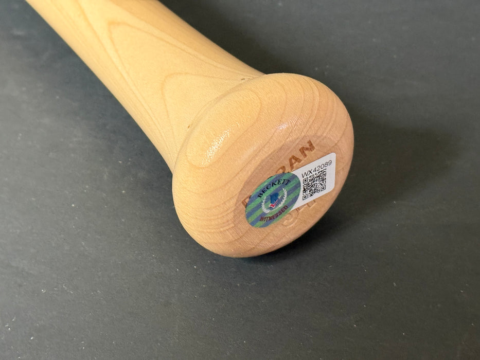 Michael Harris Braves Auto Signed Bat Blonde Beckett Hologram