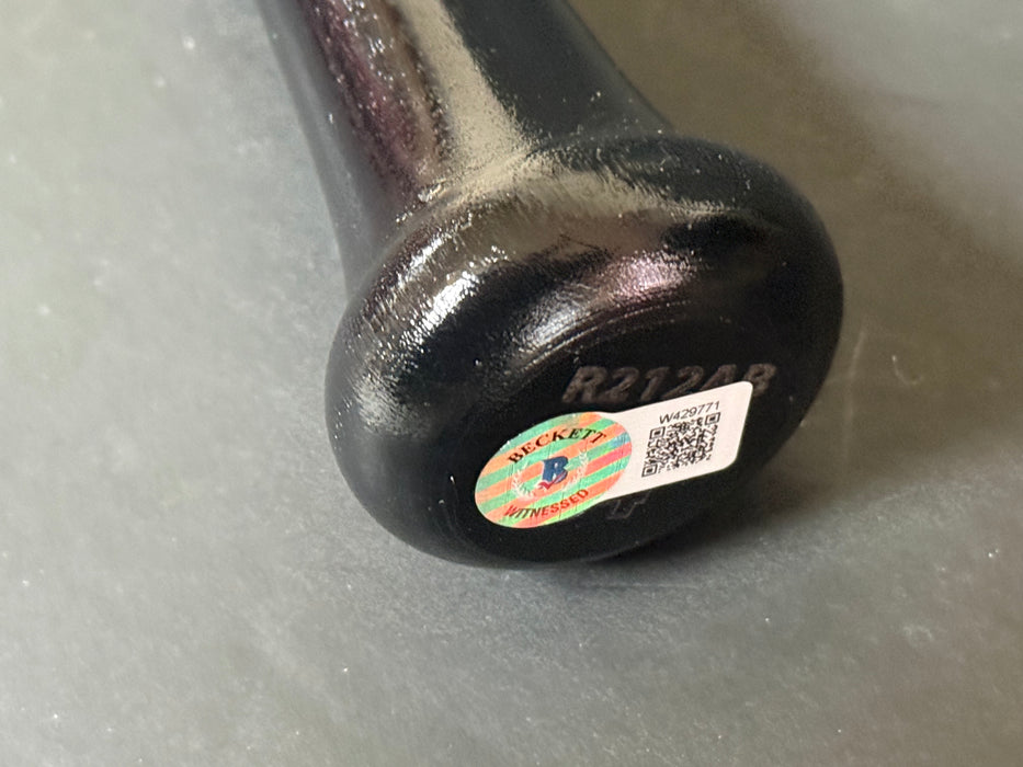 Kevin Alcantara Cubs Auto Signed Black Bat Beckett Hologram Full Signature