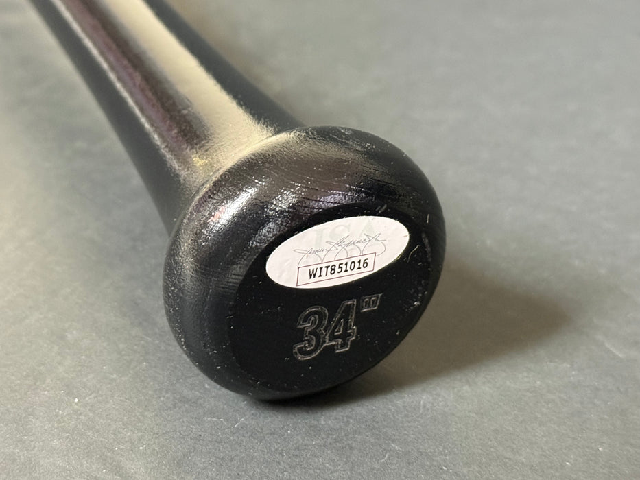 Reginald Preciado Chicago Cubs Auto Signed Engraved Bat JSA WITNESS COA Black