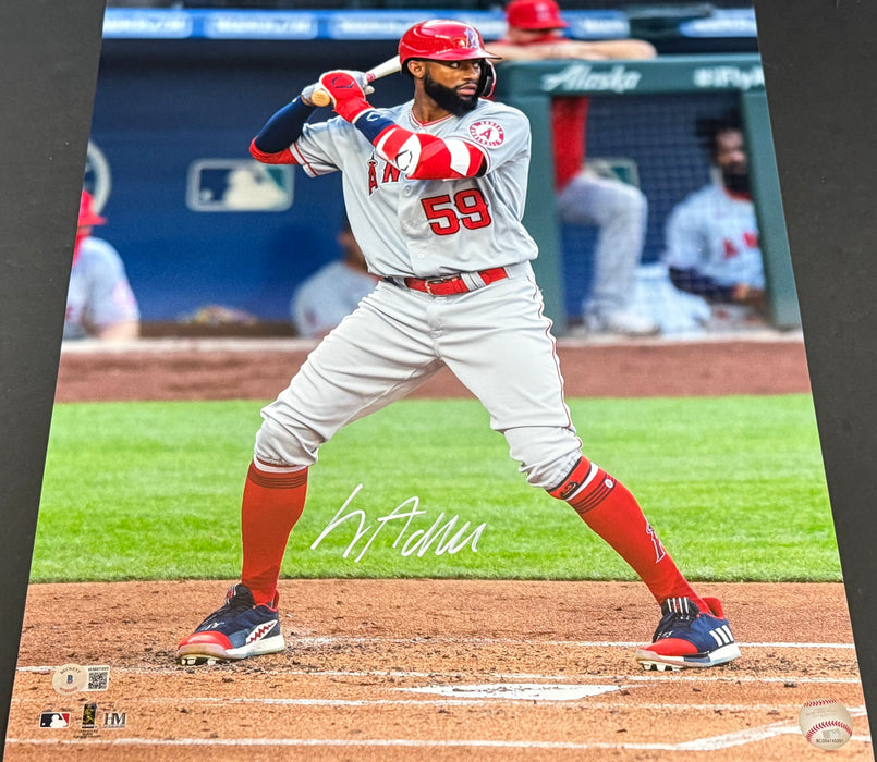 Jo Adell Angels Signed 16x20 Photo Beckett WITNESS HOLOGRAM 1st At Bat