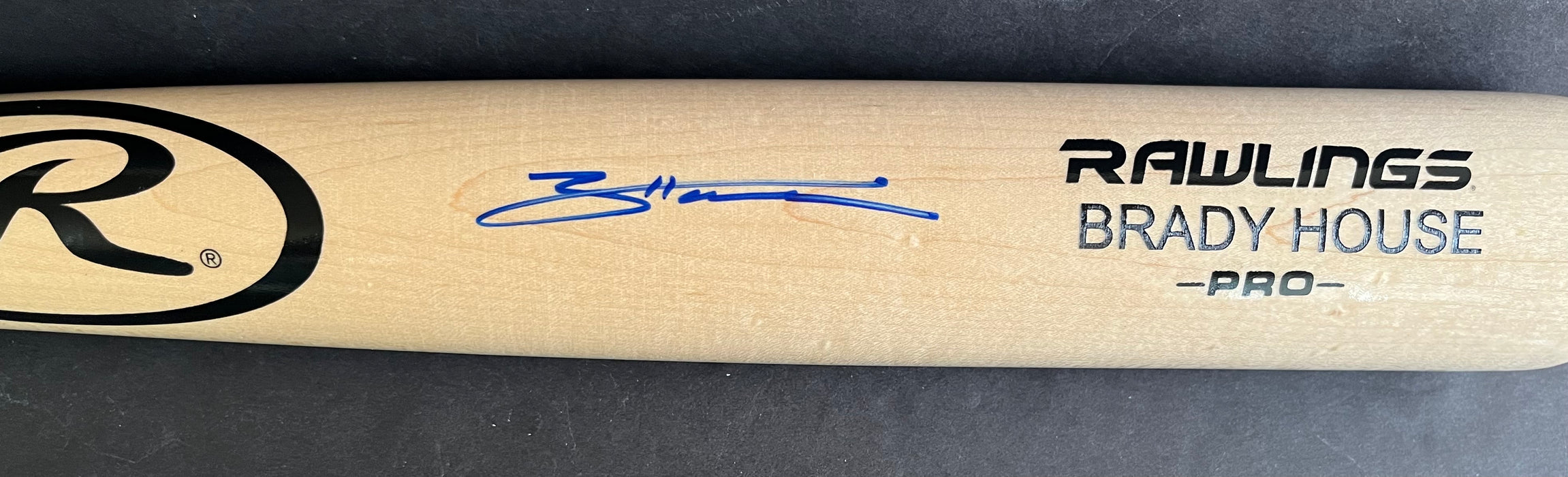 Brady House Nationals Signed Engraved Bat Beckett Rookie Hologram Blonde