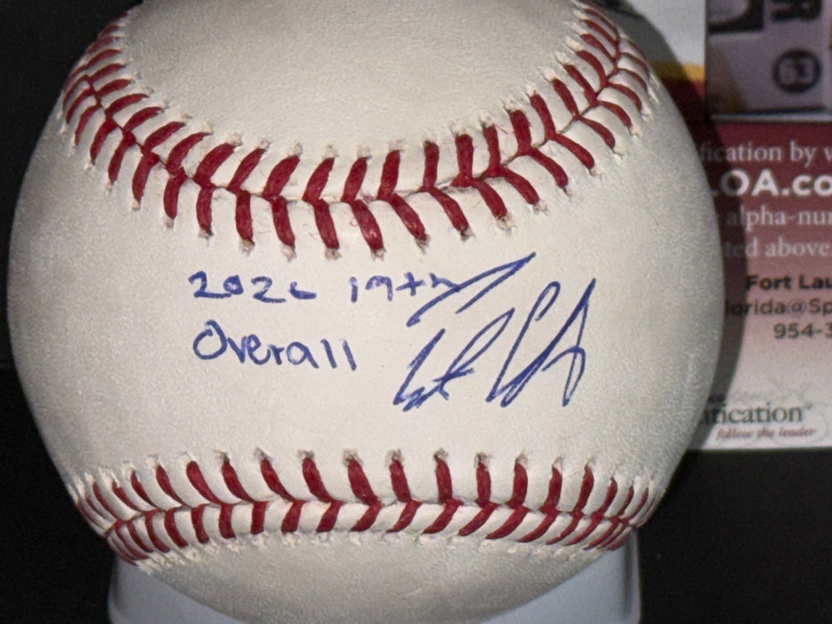 Pete Crow Armstrong Cubs Auto Signed MLB Baseball JSA COA 2020 19th Overall