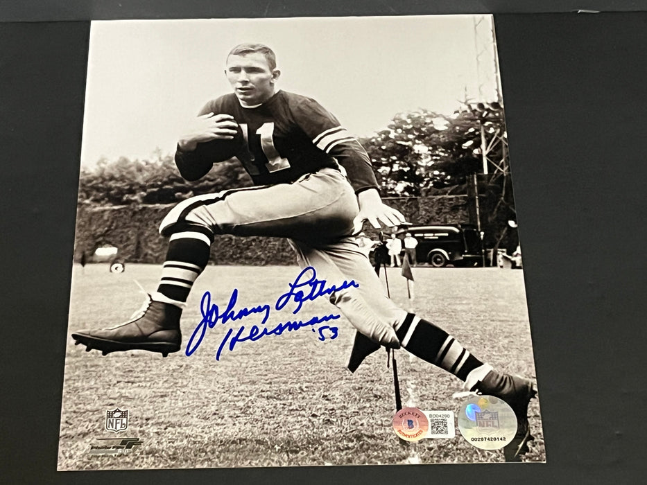 Johny Lattner Notre Dame Fighting Irish Autographed Signed 8x10 Beckett Hologram