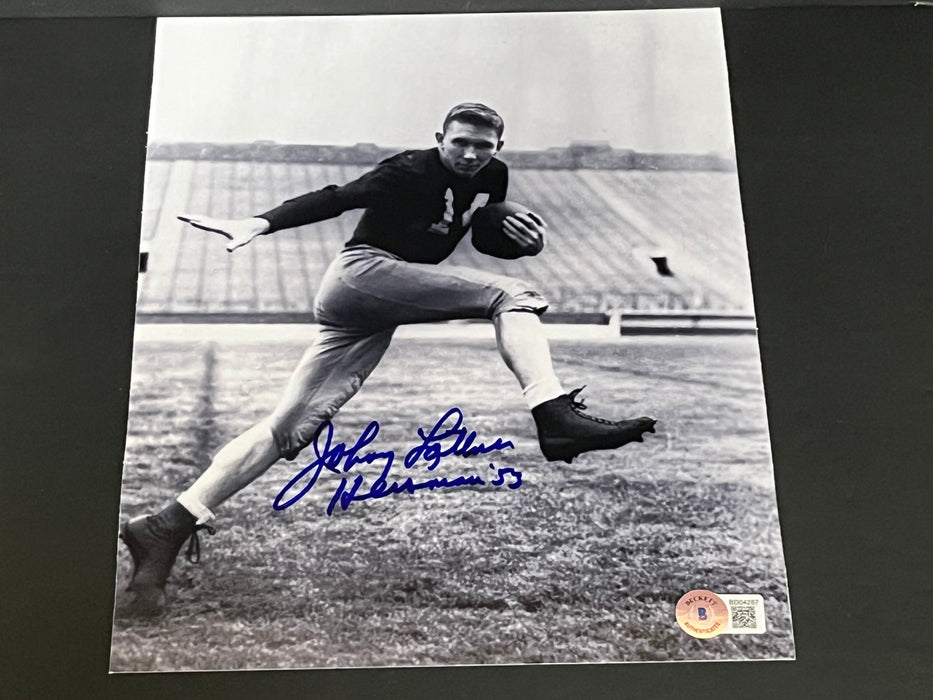 Johny Lattner Notre Dame Fighting Irish Autographed Signed 8x10 Beckett COA .