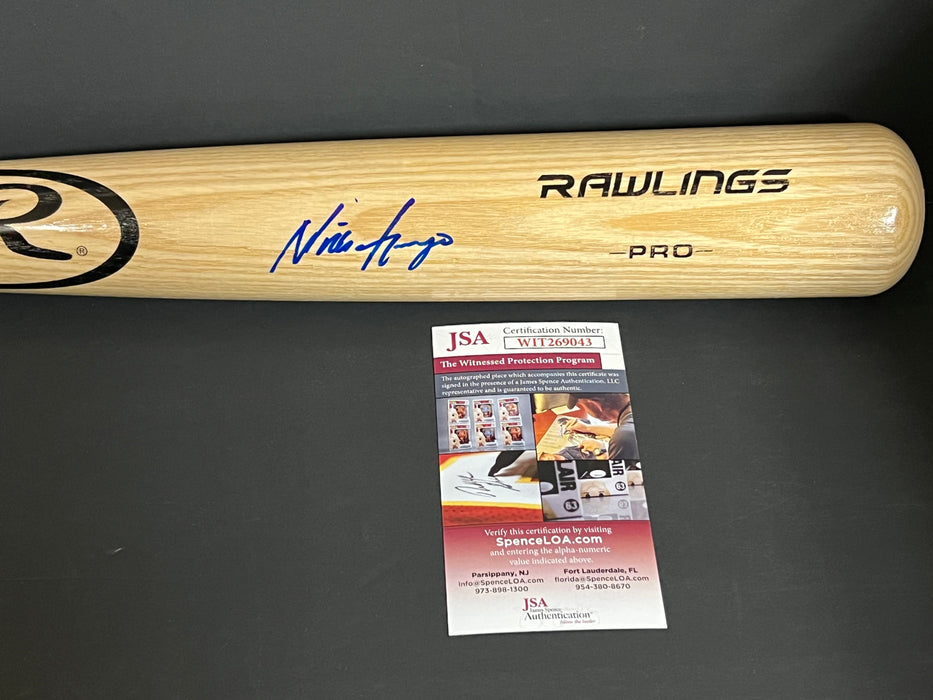 Nick Gonzales Pittsburgh Pirates Signed Bat JSA WITNESS COA Blonde