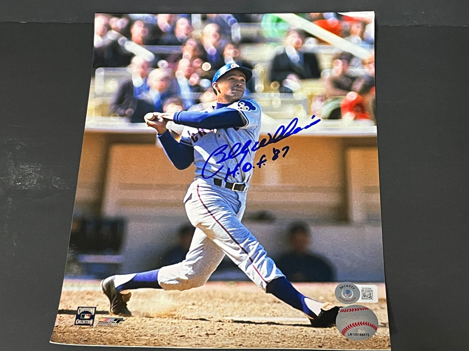 Billy Williams Chicago Cubs Autographed Signed 8x10 HOF 87 Beckett COA