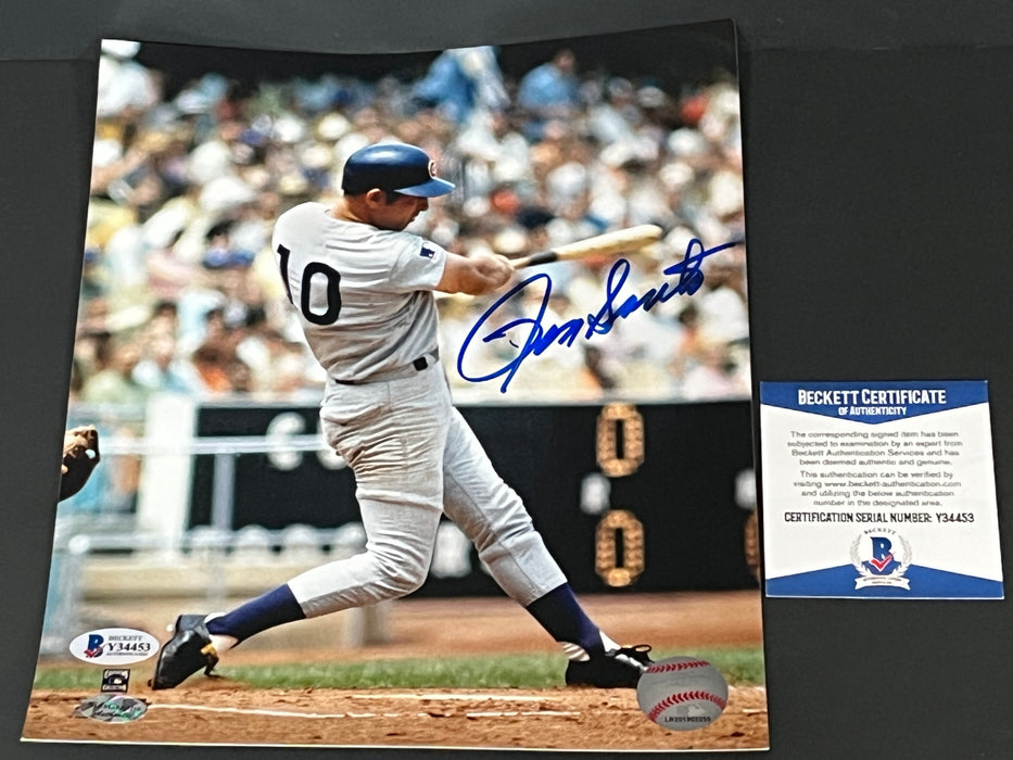 Ron Santo Chicago Cubs Autographed Signed 8x10 Photo Beckett COA
