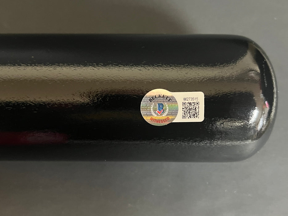 Oscar Colas White Sox Auto Signed Bat Black Beckett WITNESS Hologram BAS