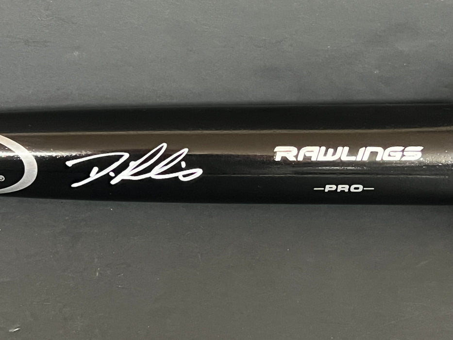 Dalton Rushing Dodgers Auto Signed Bat Beckett Rookie Hologram Black