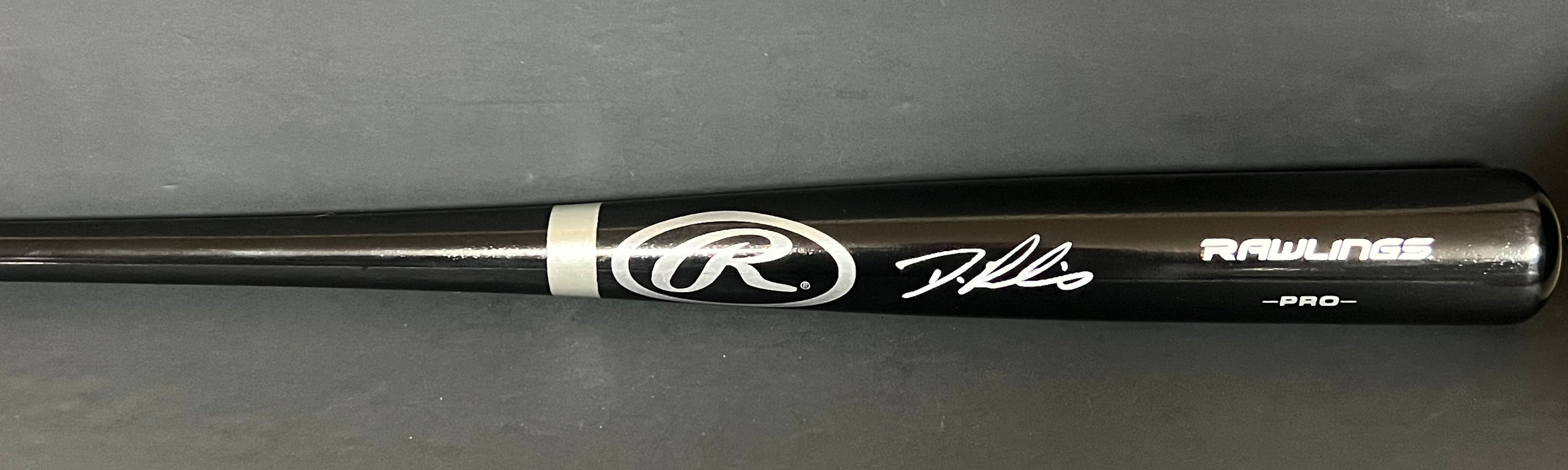 Dalton Rushing Dodgers Auto Signed Bat Beckett Rookie Hologram Black