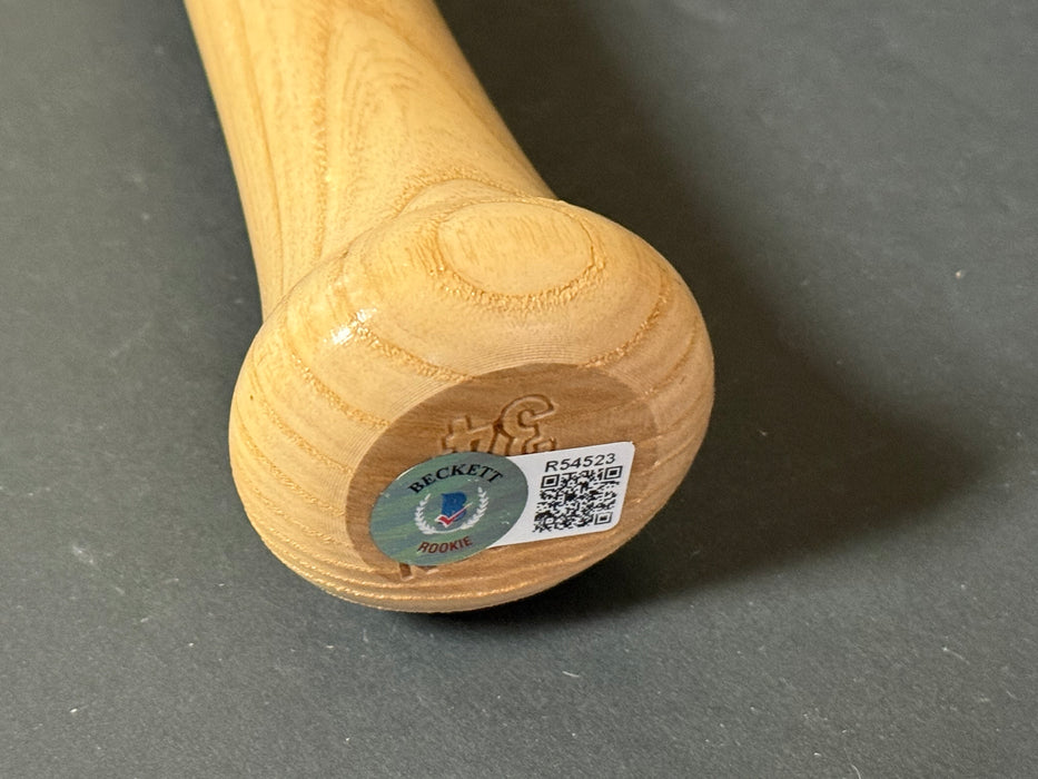 Vidal Brujan Tampa Rays Auto Signed Engraved Blonde Bat Beckett Rookie COA