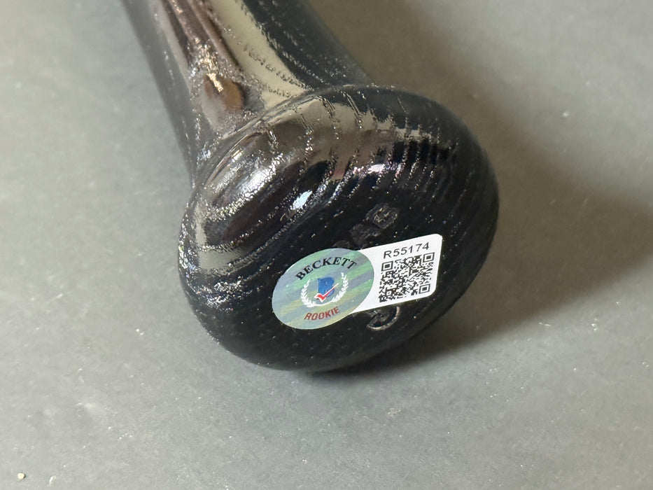 Liover Peguero Pirates Auto Signed Engraved Black Bat Beckett Rookie COA