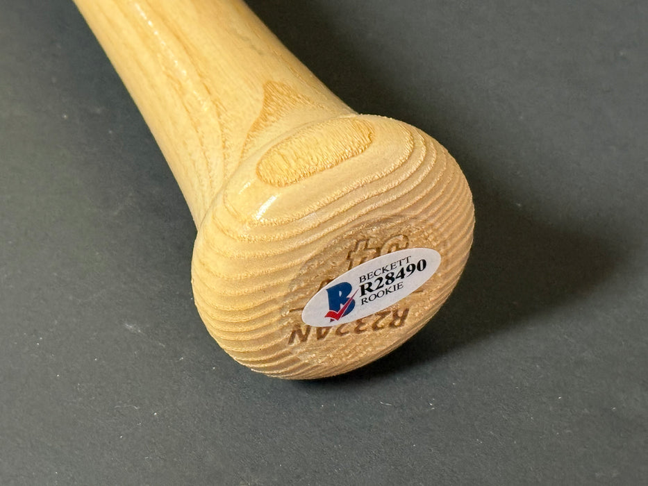 Kristian Robinson Diamondbacks Signed Engraved Blonde Bat BECKETT ROOKIE COA