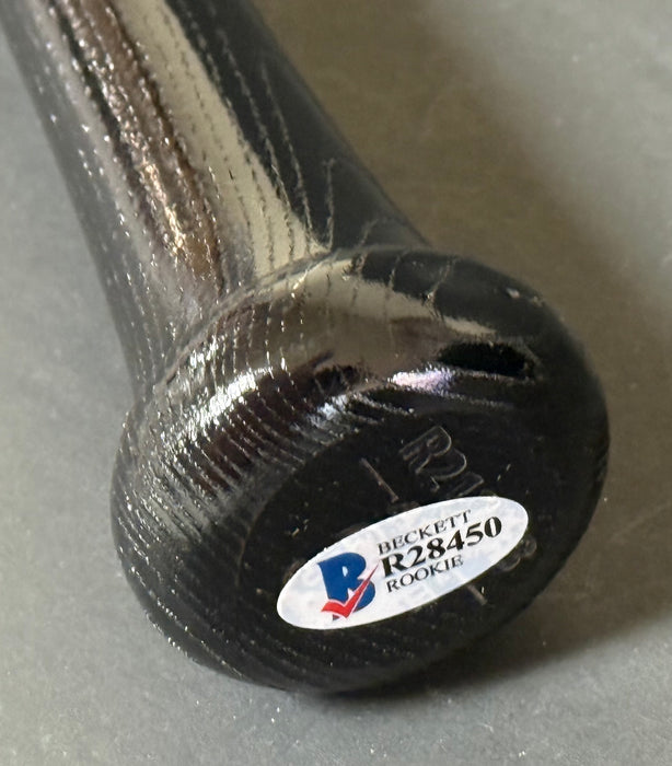 Kristian Robinson Diamondbacks Signed Engraved Black Bat BECKETT ROOKIE COA 1