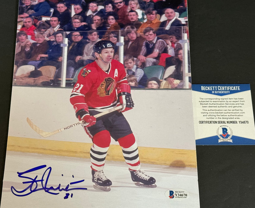 Stan Mikita Chicago Blackhawks Autographed Signed 8x10 ~