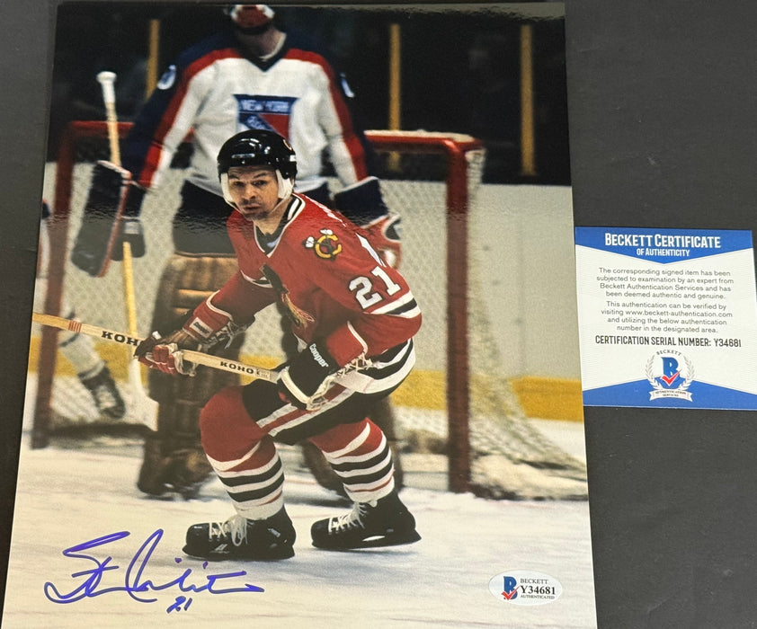 Stan Mikita Chicago Blackhawks Autographed Signed 8x10 :