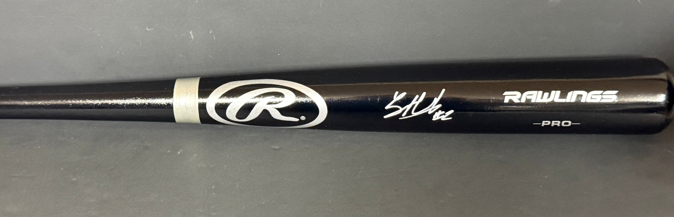 Trent Grisham Yankees Padres Signed Bat Beckett Witness Hologram Black