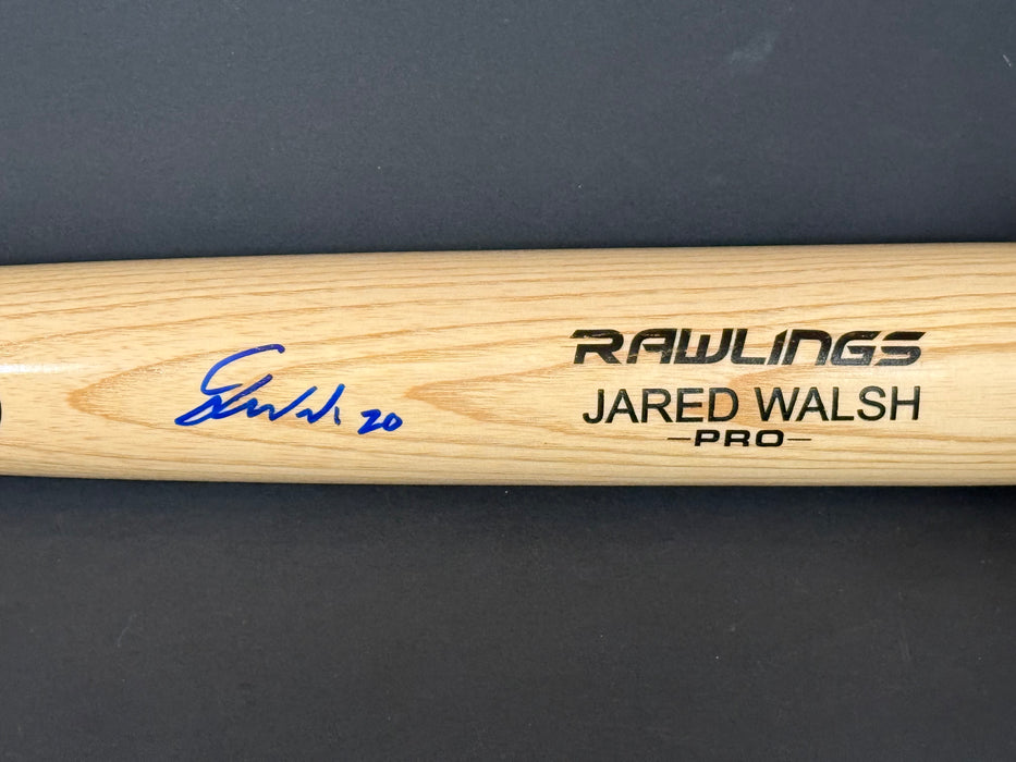 Jared Walsh Angels Auto Signed Engraved Bat Beckett Witness COA Blonde .