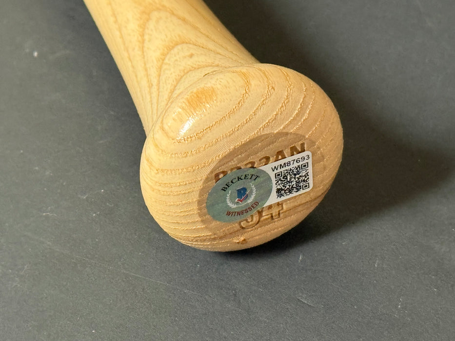 Jared Walsh Angels Auto Signed Engraved Bat Beckett Witness COA Blonde .