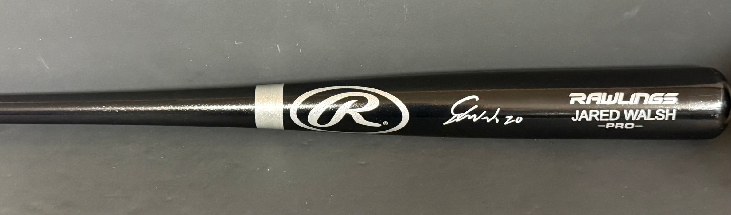 Jared Walsh Angels Rangers Auto Signed Engraved Bat Beckett Witness COA Black